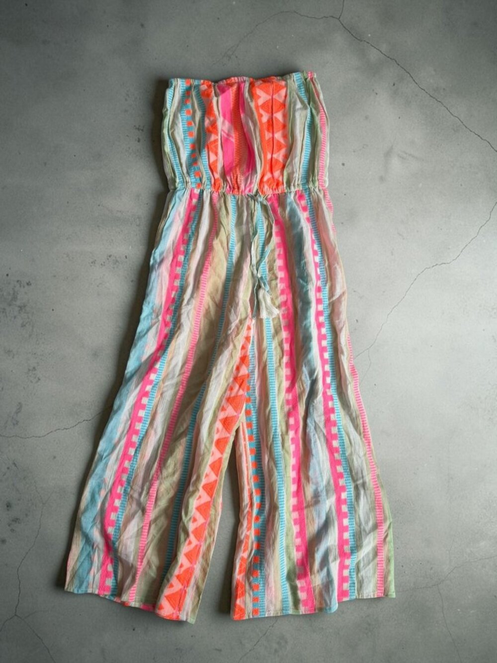 ELAN Strapless Multicolor Jumpsuit Size Large NEW NWT
